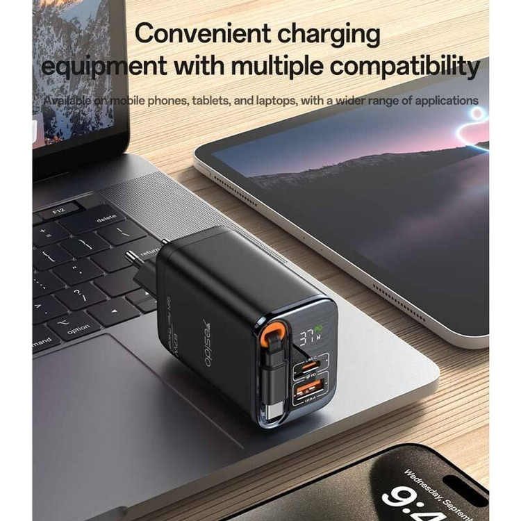 Yesido YC100 67W + CABLE - سرشارژر