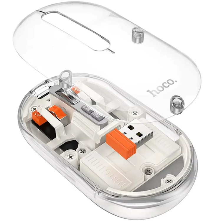 hoco GM35 Silent Transparent - موس بلوتوث
