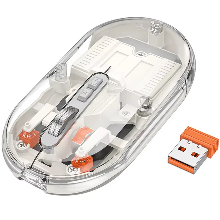 hoco GM35 Silent Transparent - موس بلوتوث