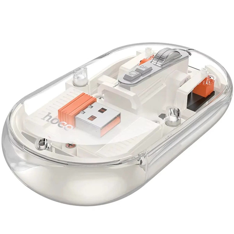 hoco GM35 Silent Transparent - موس بلوتوث